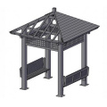 Waterproof Chinese Style Outdoor Garden Wood Composite WPC Gazebo